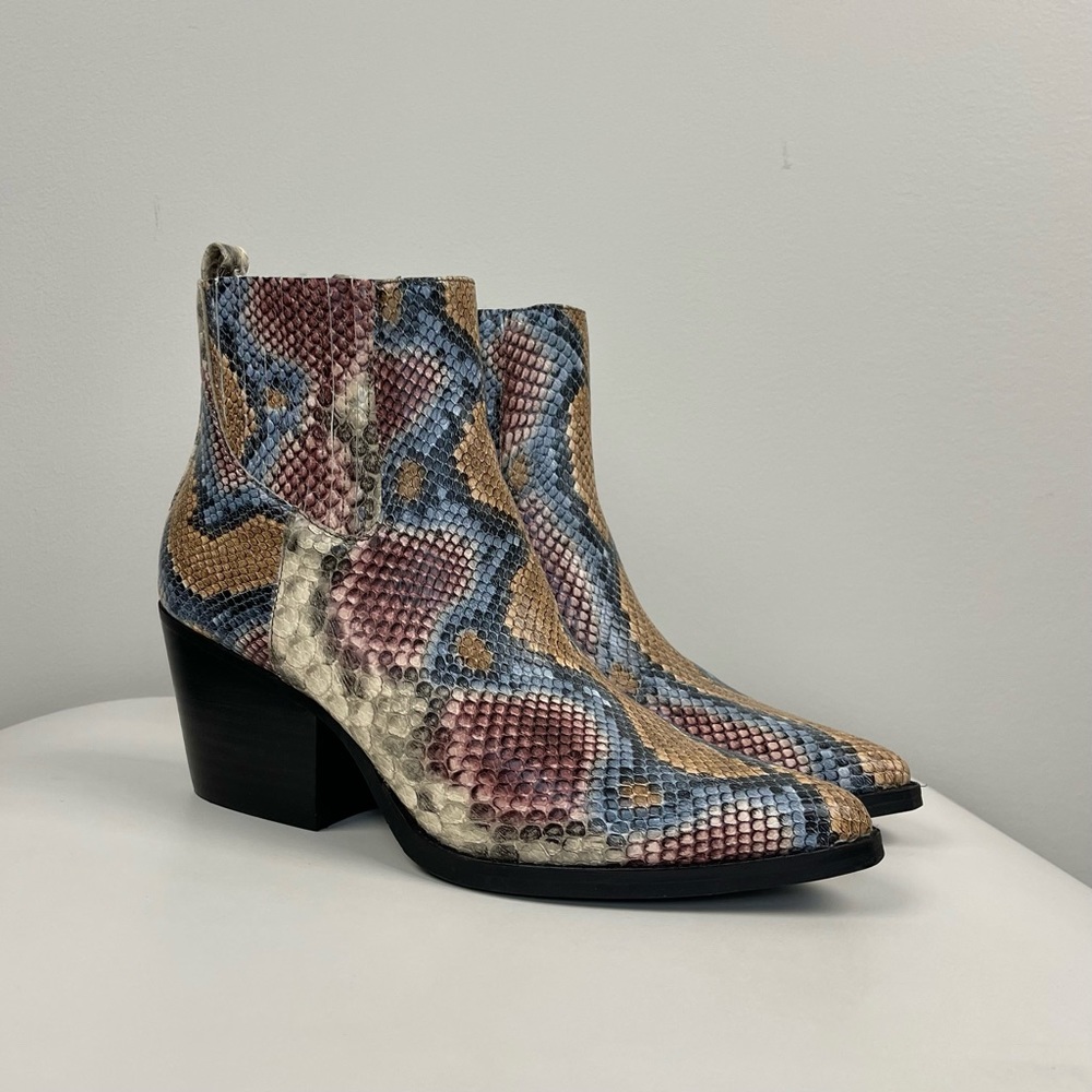 Madden Girl faux snakeskin ankle boots